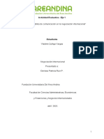 EJE 1, Aplicación de Estilos de Comunicación en La Negociación Internacional