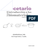 Recetario Taller Introducción A Los Biomateriales - V2 PDF