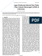 Internal and External Environment Analysis On The Performance of Small and Medium Industries Smes in Indonesia - En.id