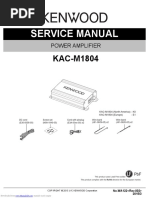 Kenwood Kac-M1804 Car Audio Amplifier SM