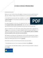 Cuento Cortó Sobre Cómo Se Formó El Sistema Solar