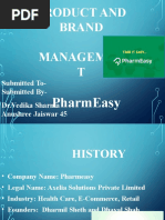 PRODUCT AND BRAND MANAGEMENT (PharmEasy)