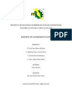 Reporte de Experimentación