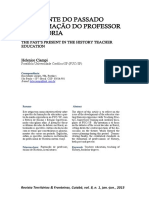 O Presente Do Passado Na Formação Do Professor de História: The Past'S Present in The History Teacher Education