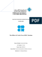 The Effect of Covid-19 On OPEC Decision Final