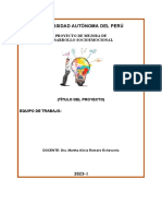 Proyecto de Mejora de Desarrollo Socioemocional 2023 I