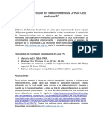 Pasos para Participar en Videoconferencias Con PC PDF