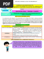 Experiencia de Aprendizaje 02 - Actividad 02 - 3ero y 4to - Educacion Fisica