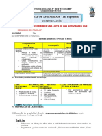 Escribimos Una Lista de Las Actividades Que Realizan en Familia