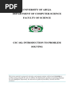 CSC 102 Introduction To Problem Solving PDF