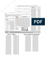 SAT Prep 2023 Bubble Sheet