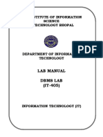 Lab Manual It405dbms