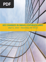 KEY CHANGES IN INDIA's COPORATE LAWS (April 1, 2022 - November 30, 2022) PDF