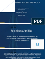 Nuevo Avance en La Construcción Colectiva de Una Aproximación Empírica A La Sociología Del Derecho Ecuatoriano