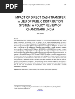 IMPACT OF DIRECT CASH TRANSFER in LIEU OF PUBLIC DISTRIBUTION SYSTEM A POLICY REVIEW OF CHANDIGARH INDIA PDF