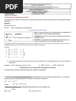 Guìa de Matemàticas Potenciaciòn Sexto PDF