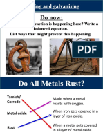 iGCSE Chemistry Lesson 6 Rusting and Galvanising