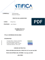 Informe Determinacion de Urea PDF