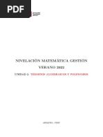 S06 - Teoría y Práctica. TÉRMINOS ALGEBRAICOS Y POLINOMIOS PDF