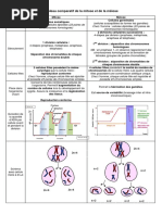 Tableau Comparatif de La Mitose Et de La Méiose