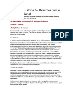 Resumos História A Resumos Exames Nacionais