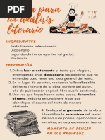 Receta para Un Análisis Literario