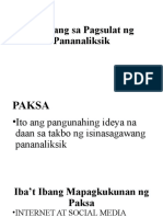 Hakbang Sa Pagsulat NG Pananaliksik