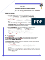 Module 6 Cost of Capital and Capital Investment Decisions PDF