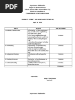 10 Minute Literacy and Numeracy Lesson Plan