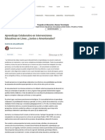 Aprendizaje Colaborativo en Intervenciones Educativas en Línea - ¿Juntos o Amontonados - PENT FLACSO PDF