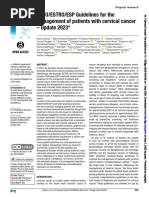 ESGOESTROESP Guidelines For The Management of Patients With Cervical Cancer - Update 2023 PDF