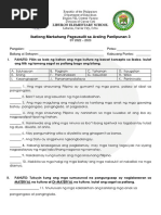 Ikatlong Markahang Pagsusulit Sa Araling Panlipunan 3 PDF