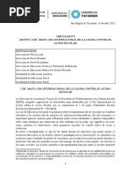 Circular 2 DAT 2023. Día de Lucha Contra El Acoso Escolar