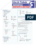 Funcion Lineal Constante e Identidad para Quinto Grado de Secundaria PDF