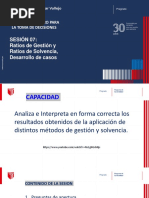 Sesión 07 Ratios de Gestión & Ratios de Solvencia PDF