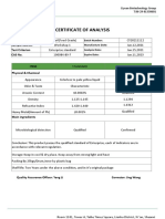 COA of Food Grade Aloe Oil PDF