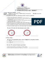 Grade 7 NUMERACY MIDYEAR ASSESSMENT