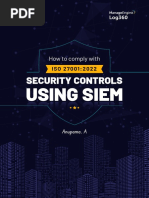 How To Comply With Iso 27001 2022 Security Controls Using Siem PDF