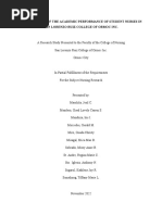 Determinants of The Academic Performance of Student Nurses in San Lorenzo Ruiz College of Ormoc Inc.