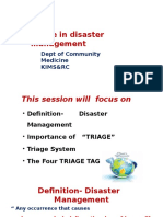 Triage in Disaster Management