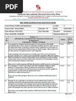 Mid Term Question Paper - Conflict and Negotiation - Sem IV Batch 2020-2022 PDF