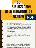 Sensibilización en La Igualdad de Género