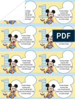 Invitaciones de Mickey Mouse Bebe para Editar