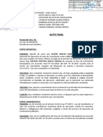 Sentencia de Ejecucion de Acta de Conciliacion