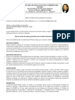 Plan Prevencion de Violencia. Benito Juarez Nov. 2022