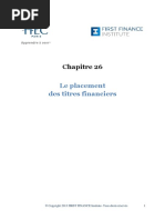 CH 26 Le Placement Des Titres Financiers PDF