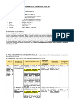 Experiencia de Aprendizaje # 2 1° - 2° Grado