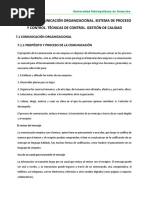 Unidad 7. Teoría Administrativa II