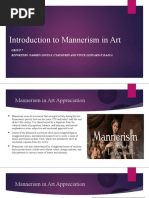 Introduction To Mannerism in Art