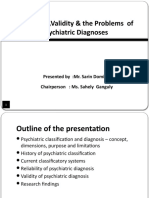 Reliability and Validity of Psychiatric Diagnosis